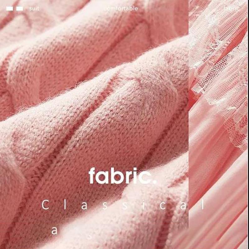 Maglione Abito Donna Sopra il ginocchio Gonna Base Maglione Girocollo Lunghezza Media Maglione Lungo Maniche Lunghe Caldo Pizzo Largo Dolce Vento