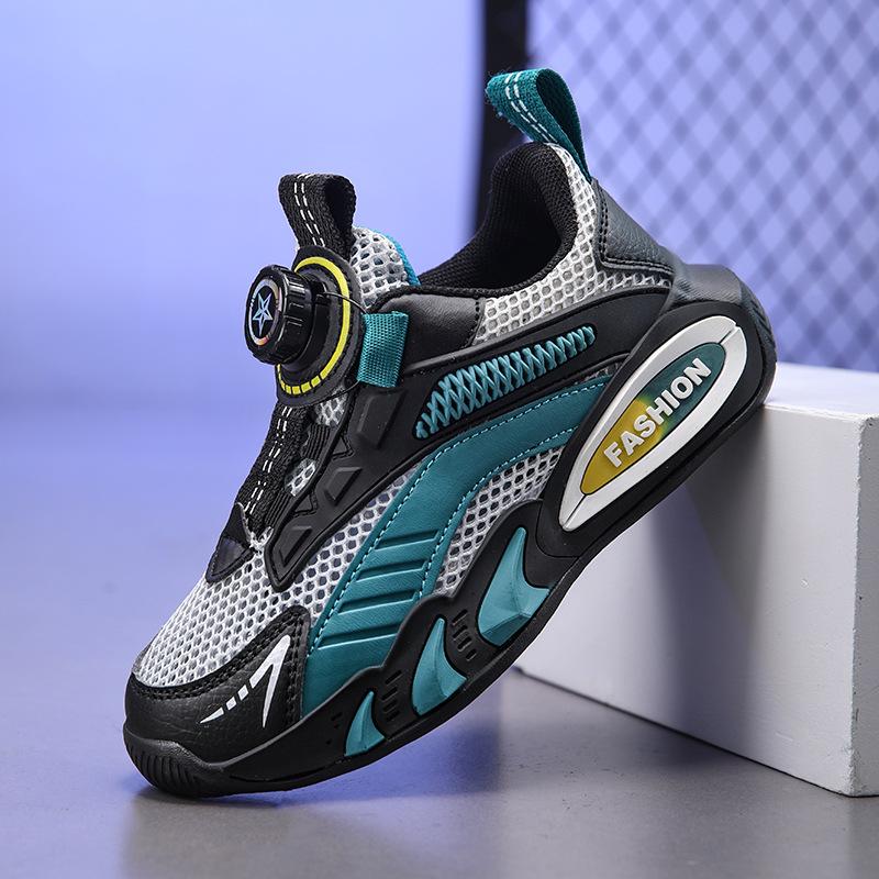 2025 Middle and Older Children's Breathable Soft-soled Sports Shoes Mesh Casual Classmates Hollow Summer Boys and Primary School Students Running Sho