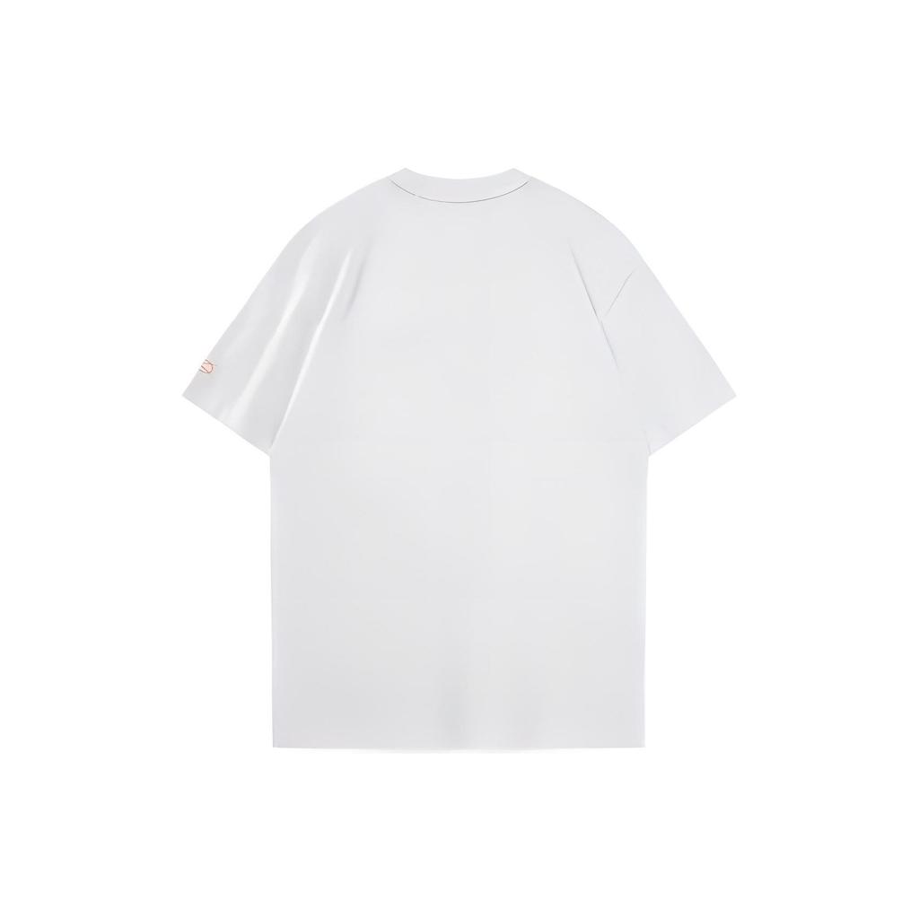Li-Ning Letter Round Neck Short Sleeve T-Shirt Men Tops White ATSSA07-2