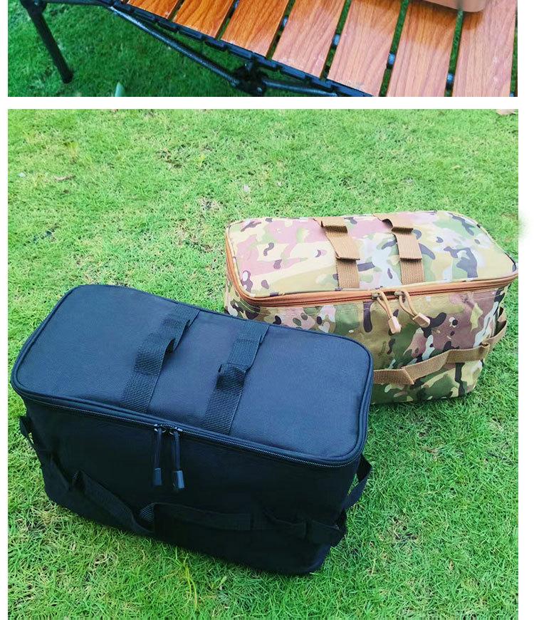 Portable Outdoor Tool Bag for Camping & Picnic: Multi-Compartment Storage for Gas Stove & Cutlery