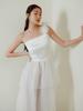 GANISONG Bridal Rose Peony Dress_White