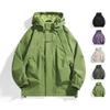 Men's Spring 2026 American Windbreaker: Mountain-Style, Outdoor, Three-Proof, Casual, Loose-Fit Hooded Jacket