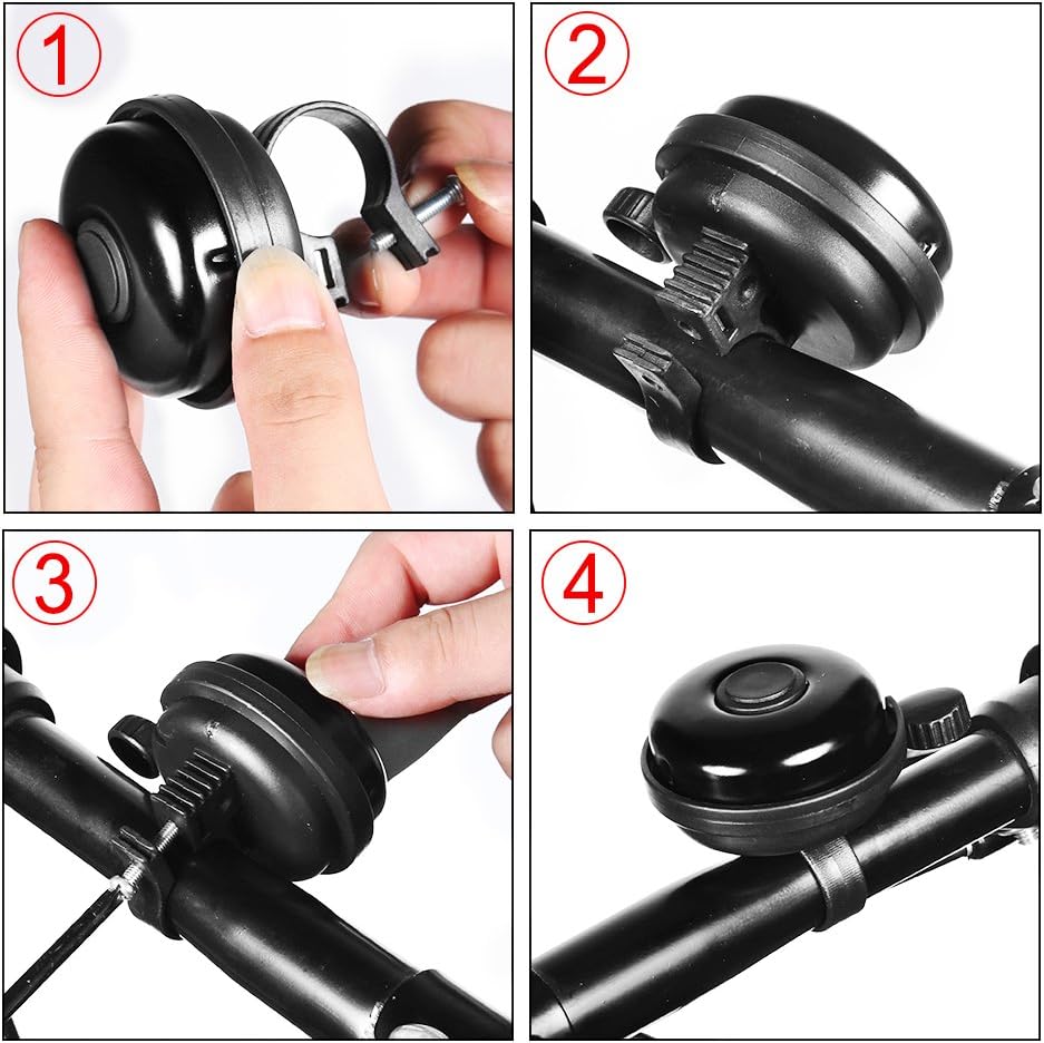 Classic Bike Bell Loud Crisp Clear Sound Bicycle Bell for Adults and Kids Aluminum Waterproof Feature