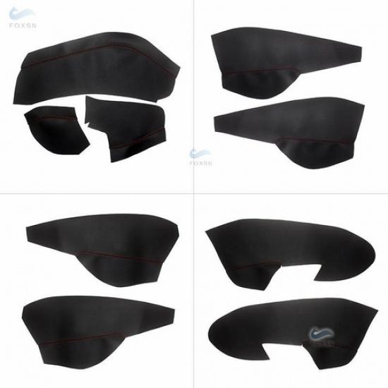 2/3*Door Armrest/Center Dashboard Panel Leather Cover For 16-18 Chevrolet Cruze