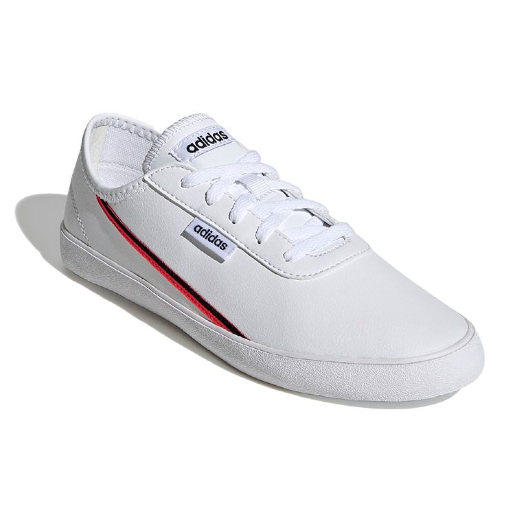 Adidas Neo Courtflash X Low Top Skate Shoes Women Sneakers White Red EH2531
