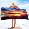 Sunrise Bath Towel Large Soft Lightweight Bath Sheet Blanket Sand Towel Beach Blanket Sand Free-Microfiber Quick Dry Pool Towel
