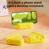 Novelty Cheese Shape Stand 3D Printed Phone Holder, Cute Desktop Stand, Compact Smartphone Hands Free Viewing Stable Cell Dock for Home Office