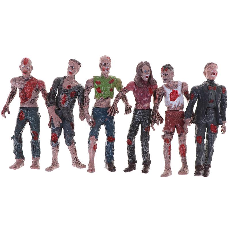 6 Pcs Walking Corpses Model Terror Zombies Kids Children Action Figure Toys Doll