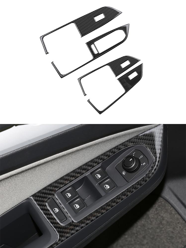 For Volkswagen VW Golf 8 MK8 GTI 2025 Car Carbon Fiber Interior Button Panel Trim Sticker Frame Styling Accessories