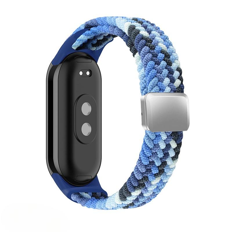 Braided Nylon WatchBand Strap For Xiaomi Mi Band 10 Smart Wristband Braided Elastic Weave Bracelet Miband 8 9 Watchstrap