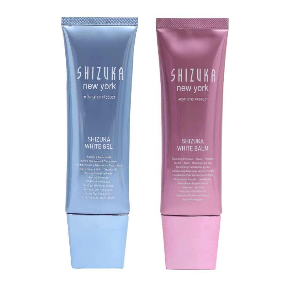 Shizuka New York Shizuka White Gel 60g Double face cleansing Shizuka White Balm 60g set Quasi-drug wash-free