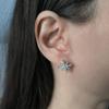 Серебряные серьги с фианитами (2209225)