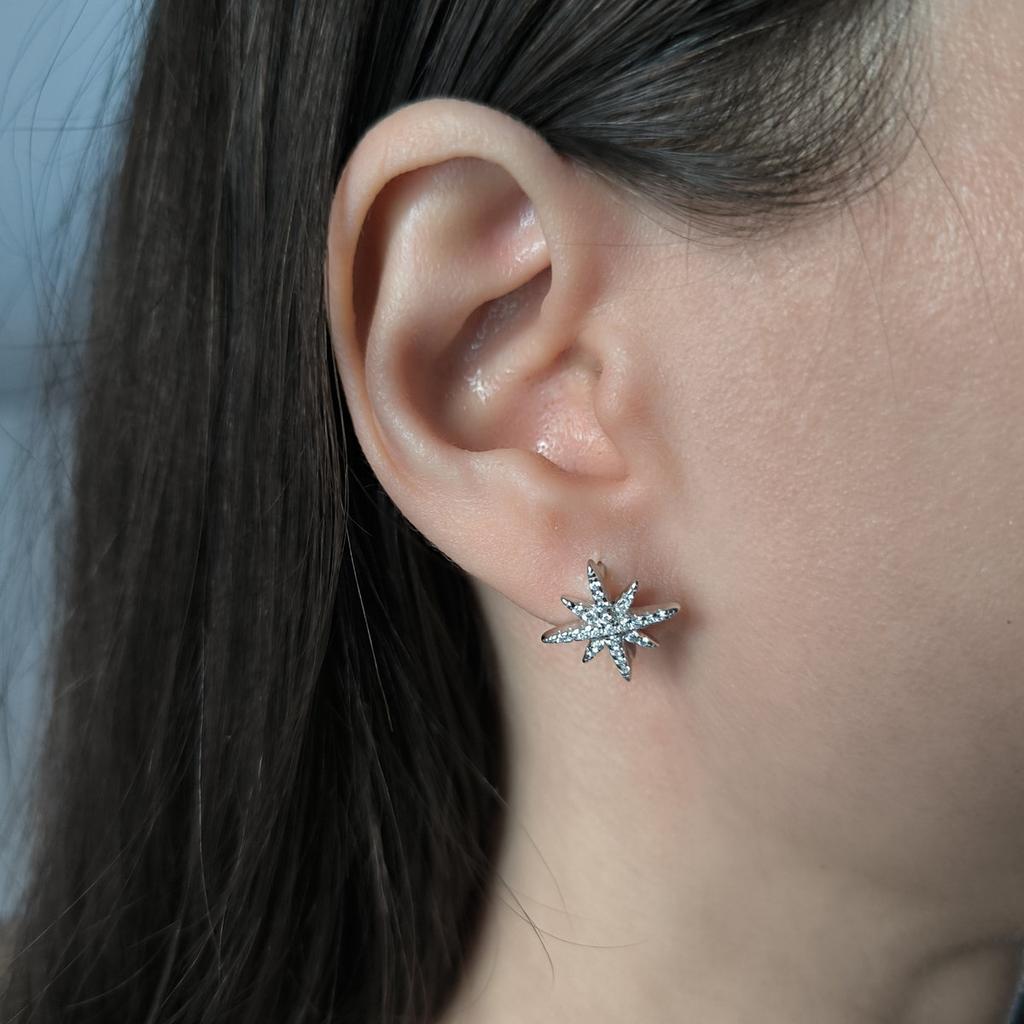 Серебряные серьги с фианитами (2209225)
