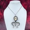 Howlite Pendant Copper Wire Wrapped Jewelry Titanium Bead Eyes Jewelry Skull Bone Face Pendant