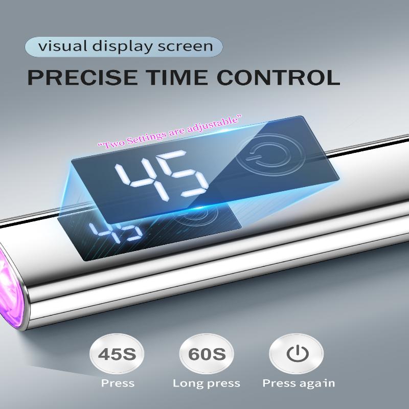 1Pcs Mini On-Screen Display Handheld Nail Art Uv Lamp For Gel Nails, Mini Nail Light, Portable Led Nail Lamp