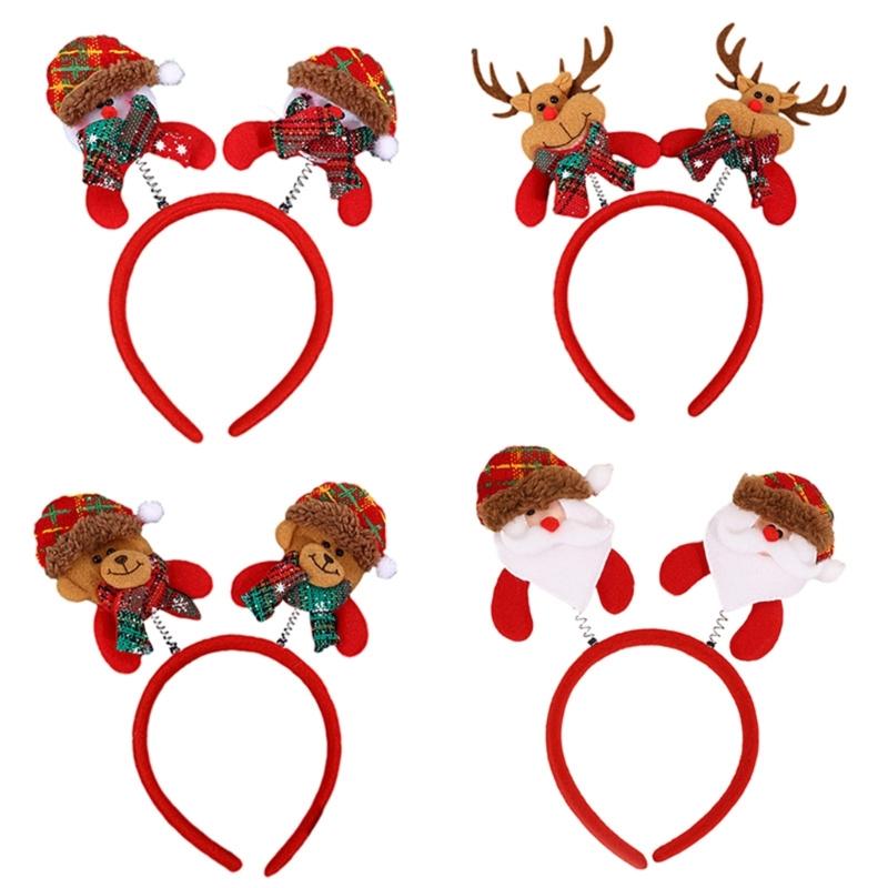 Weihnachtsdekoration Plüsch Rentier/Schneemann Stirnband Festival Feier Kopfschmuck Weihnachten Haarreif Party Accessoire