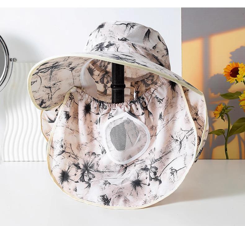 Women's Breathable Anti-UV Sun Hat with Large Brim, Face & Neck Protection - Perfect for Cycling, Outing, Tea Picking & Summer Activities