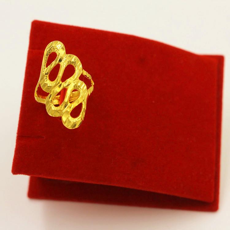 Adjustable Gold Butterfly Ring with Star and Flower Design