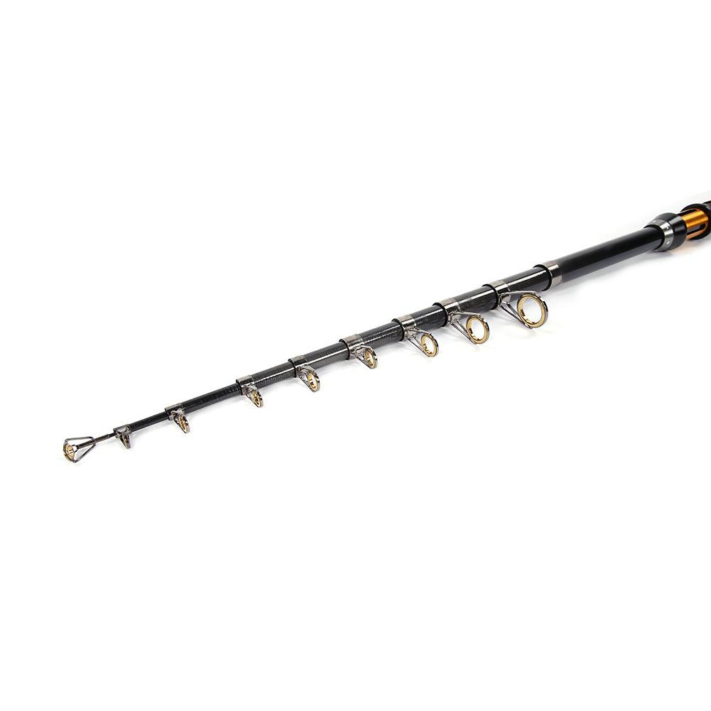 Mini Portable Sea Fishing Carbon Rod  Fishing Rod Telescopic Ceramic Wire Ring 3.0m