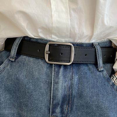 PU Ledergürtel für Damen Schwarz Braun Hosen Gürtel für Jeans Lässige Mode Gürtel Vintage Riemen Damen Taillenband AB005