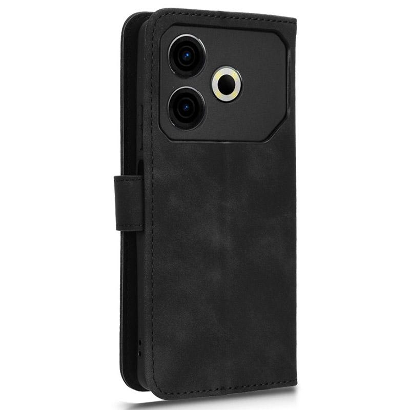 For TECNO Pova 6 Neo Case Skin-Touch Leather Wallet Stand Anti-Drop Phone Cover