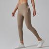 Women's High-Waisted Seamless Yoga Pants with Pockets - Quick-Dry, Tight-Fit, Brushed Fabric, Butt-Lifting Sportswear for Running & Fitness