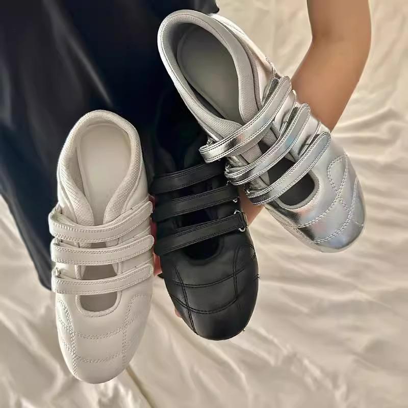 Fashion Women's Ballet Flat Shoes 2025 Summer New Casual Sports Shoes Retro Round Toe Comfortable Flat Outside Soft Shoes Zapatos Mujer
