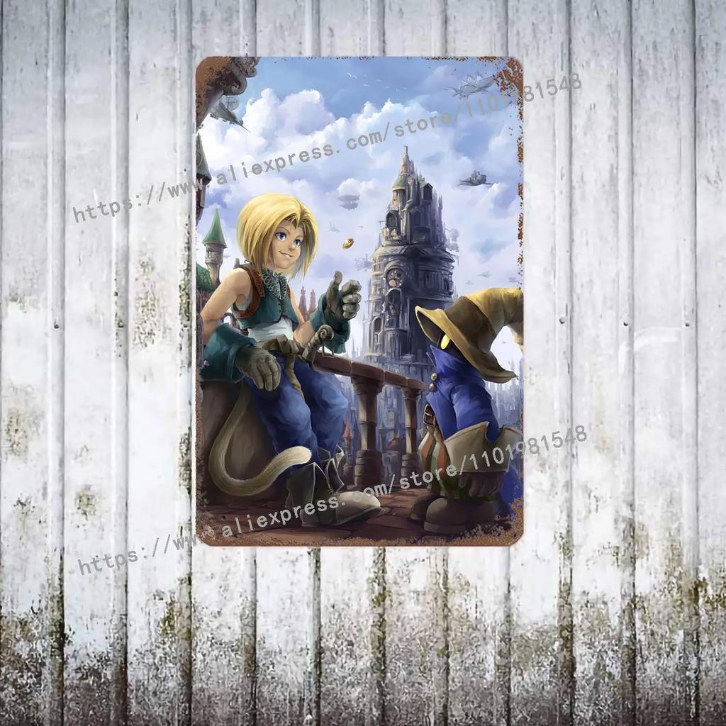 Final Fantasy Tactics The Lying Heart Poster Vintage Tin Metal Sign Decorative Plaque for Pub Bar Man Cave Club Wall Decoration
