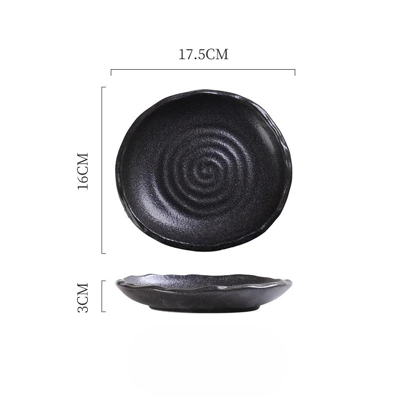 Japanese and Korean Ceramic Plates Irregular Dishes Sushi Snack Plates Household Small Dishes Creative Restaurant Tableware