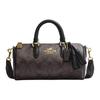 Lacey 19 Classic Presbyopic Zipper Closure PVC Shoulder Crossbody Handbag Small Size Women's Brown Black
