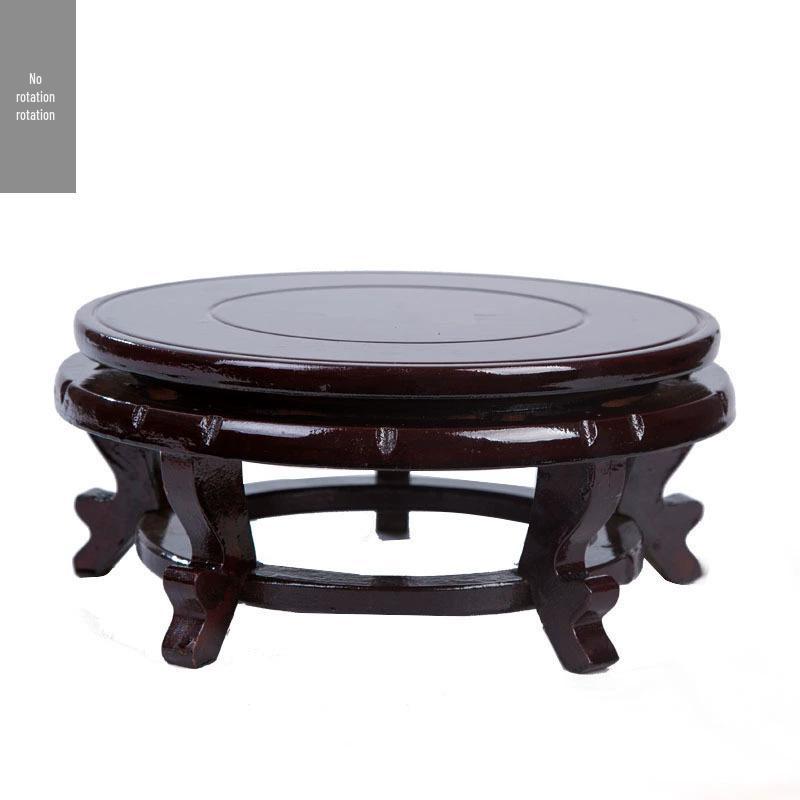 Rosewood Buddha Statue & Incense Burner Base - Solid Wood Carving Decorative Ornament