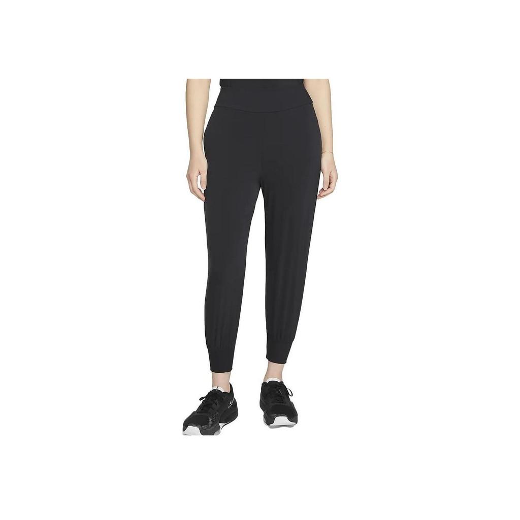 Nike Kalhoty jogger jednobarevné s potiskem loga Dámské spodky Černé DV9454-010