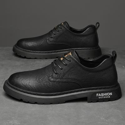 FashionSimple Genuine Leather Mens Shoes Fashion Men Dress Shoes Lace-up Brand Man Oxfords Formal Footwear British Style Gents Flats