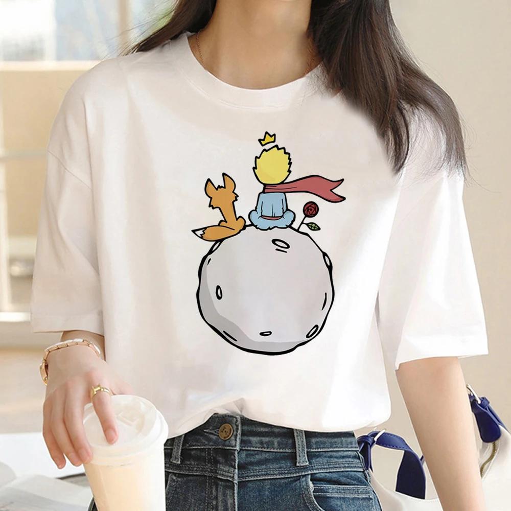 

2024 Summer New Little Prince Top Women s Japanese Street Clothing Anime T-shirt Women s Street Clothing 4XL
