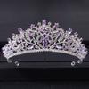 Set de cercei colier coroană de cristal de lux Set de bijuterii de mireasă cu strasuri Accesorii de păr pentru nuntă de mireasă Set de tiare pentru coroană
