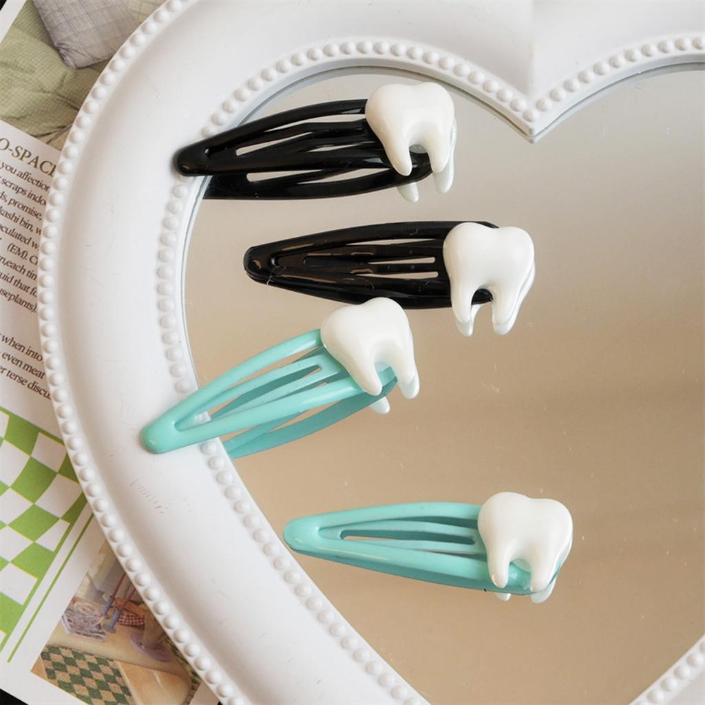 Creative Tooth Hair Clip For Women Cute Funny Bb Hair Clip Girls Vitality Dopamine Hairpin Kawaii Hair Accessory Trendy Hair Pin