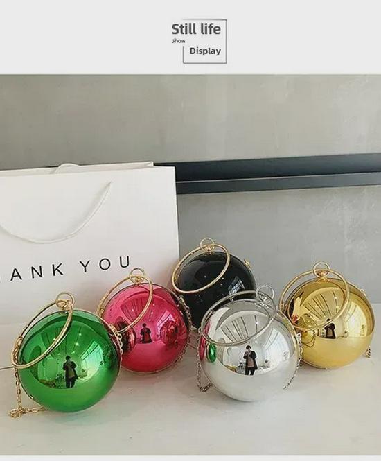 2025 Kulatá akrylová večerní kabelka - Trendy crossbody s řetízkem pro ženy