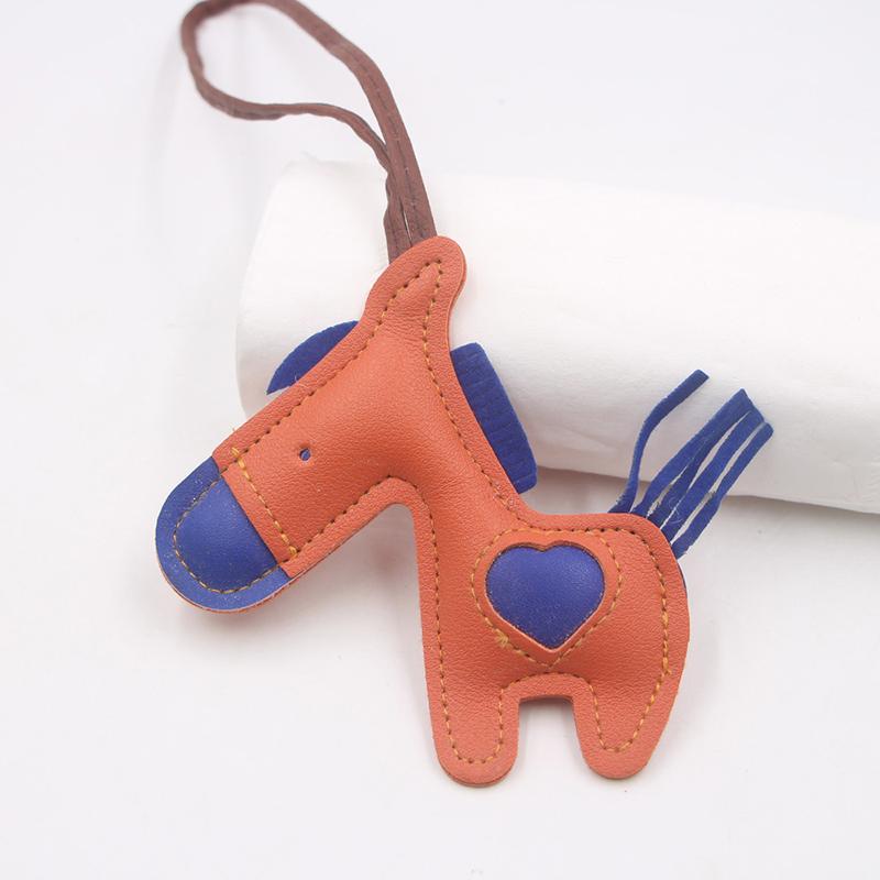 

Hanging Rope Keychain Small Donkey Backpack Decoration Pendant Leather Keyring Cute Fashion Bag Charm Accessories Jewelry Gift A11