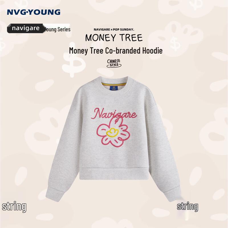 

NVG·YOUNG x POPSUNDAY Money Tree Women s Crew Neck Sweatshirt XL