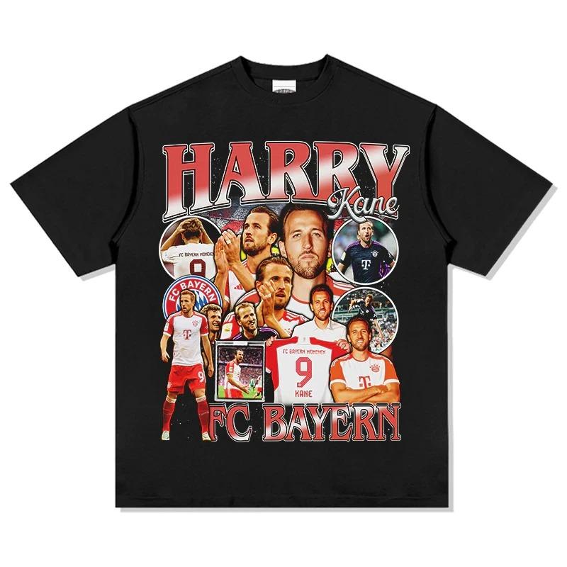 Худи оверсайз с принтом Харри Кейн ФК Бавария Мюнхен №9, Винтажное, Звезда Бундеслиги, Футболка, Повседневная, Унисекс 4XL