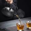 Iron Teapot, Iron Teapot, No Enamel, Iron Supplement, Tea Strainer Included, Stylish Teapot, 300ml, Induction Cooktop Compatible
