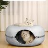 Circular Interactive Cat House Felt Donuts Cat Nests Tunnels Play Small Dogs Pet Houses One Nest Dual-use Suitable for Families with Multiple Cats