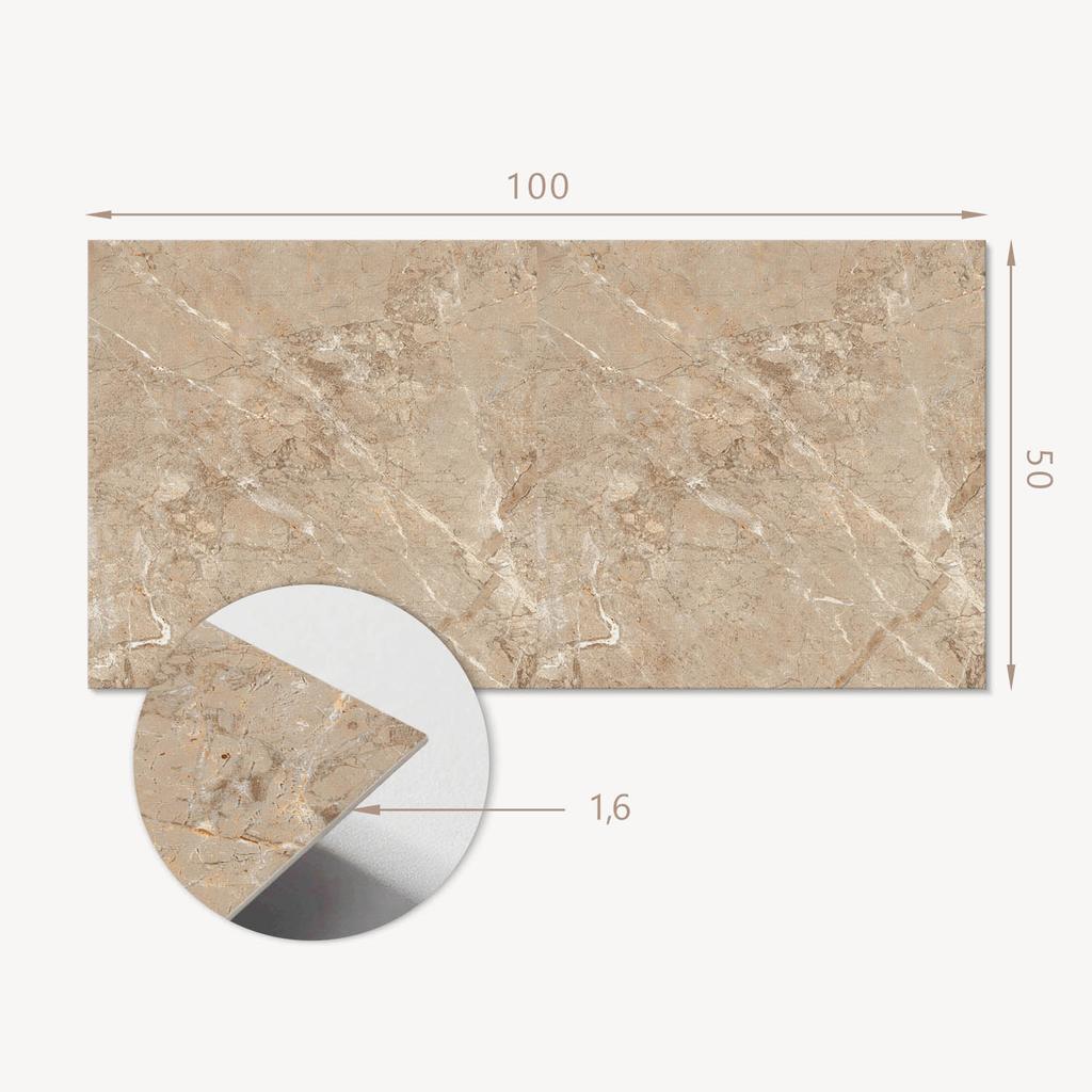 Naklejany Panel Dekoracyjny Do Szybkiej Odmiany Ściany 100X50 Cm Naturalny Wzór Marmuru