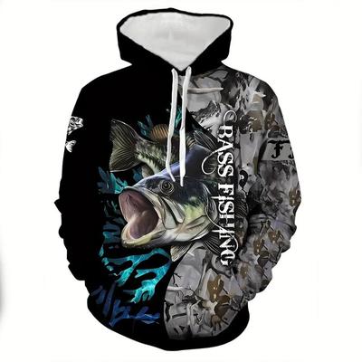 Heren Hoodie Herfst Zeedieren Fier Vis Print - Nieuwe Collectie 2025