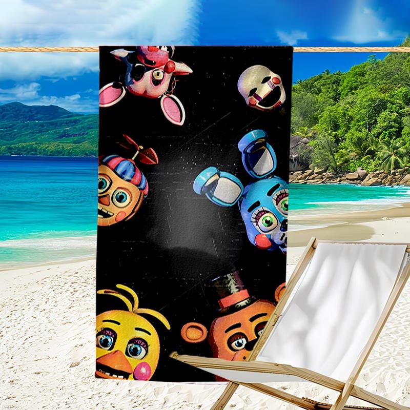 Proof Beach Towel with a Five Nights At Freddy's Pattern - Soft,absorbent,quick-drying,machine Washable - Perfect for Swimming,camping,bathing