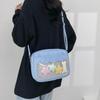 Y2K Transparent Ita Bag PU PVC Crossbody Bag Wash Bag JK Uniform Shoulder Bag  Women