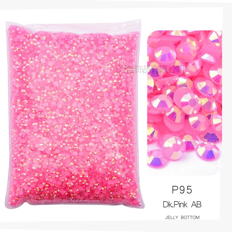 Jelly Resin Flat-Bottomed Diamond, Nail Art Beauty, Mobile Phone Case Decorative Rhinestone Diy Decorative Clothing Accessories