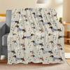1 Stück Süßer Dackel Weiche Decke Flanell Bedruckte Decke Für Camping & Reisen Geeignet Für Sofas Schlafzimmer Wohnzimmer Und Betten