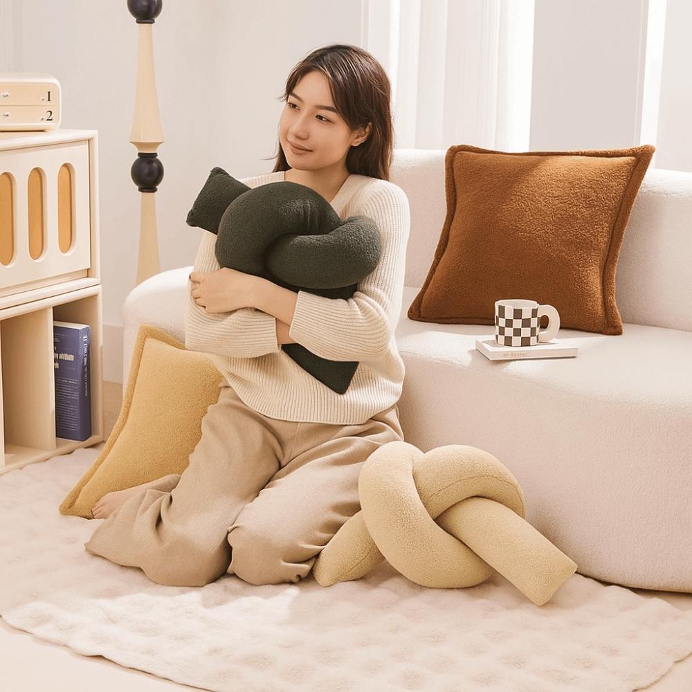 Skin-friendly Sofa Cushion Modern Style Bolster Home Decoration Lumbar Pillow  Living Room