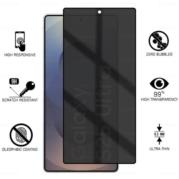 2PCSAnti Spy SAMSUNG S26 S25 S24 S23 PLUS/ FE/ ULTRA Tempered Glass Screen Protector Anti Spy Privacy Glass Full Cover Premium Quality - Full Cover